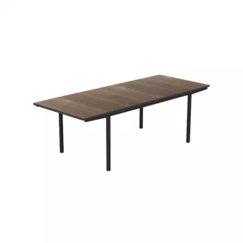 KETER Gartentisch ausziehbar Deco Porto Nova Ausziehbar 200-280 walnuss/schwarz