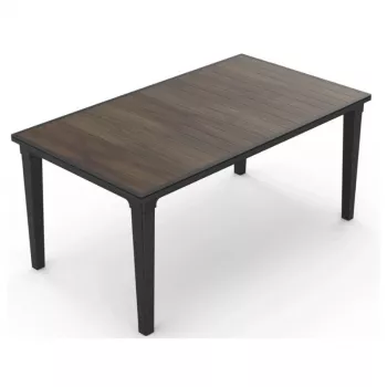 Keter Futura Garten-Esstisch Deco Graphit/Walnuss 29216482533
