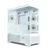 Zalman CHRONIX V2 White ATX Mid Tower PC-Gehäuse mit 3 x 120mm ARGB-Lüftern, gehärtetem Glas Seitenteil