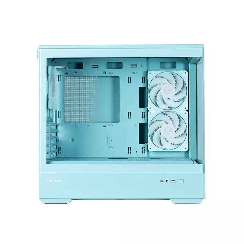 Zalman P30 V2, mATX Mini-Tower PC-Gehäuse, 3 x 120mm ARGB-Lüfter, Minze