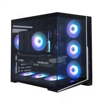 Zalman D40, ATX Mid Tower PC-Gehäuse, 7 x 120mm ARGB-Lüfter, Schwarz