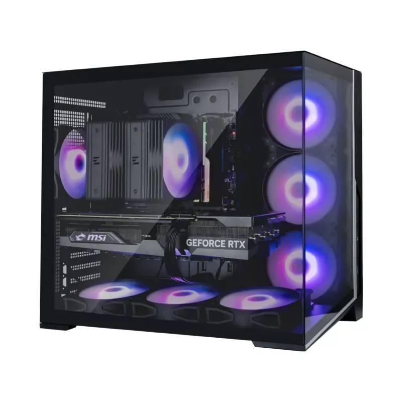 Zalman D40, ATX Mid Tower PC-Gehäuse, 7 x 120mm ARGB-Lüfter, Schwarz