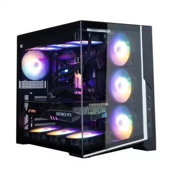 Zalman D40F, ATX Mid Tower PC-Gehäuse, 7 x 120mm FRGB-Lüfter, Schwarz