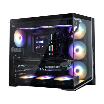Zalman D40F, ATX Mid Tower PC-Gehäuse, 7 x 120mm FRGB-Lüfter, Schwarz