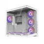 Zalman D40 White ATX Mid-Tower-Gehäuse mit 7 ARGB-Lüftern und gehärtetem Glas