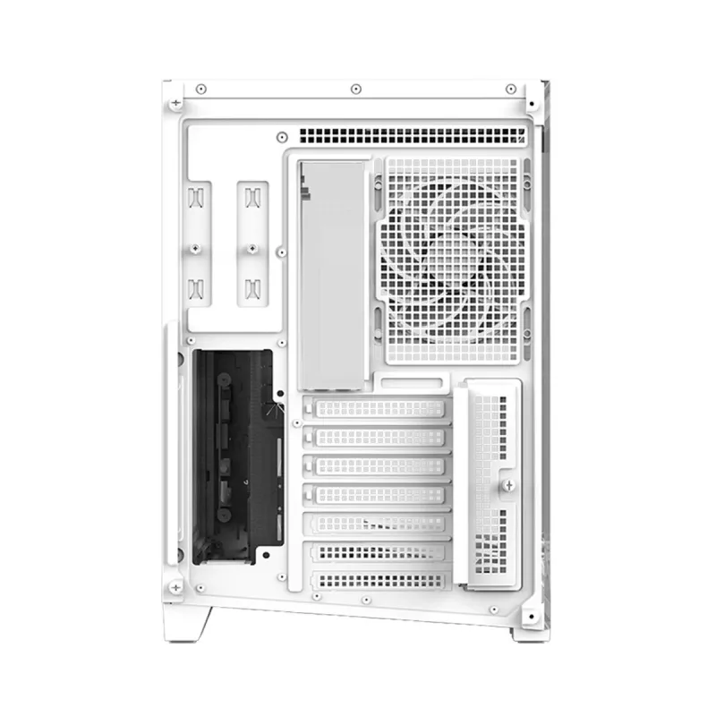 Zalman D40 White ATX Mid-Tower-Gehäuse mit 7 ARGB-Lüftern und gehärtetem Glas