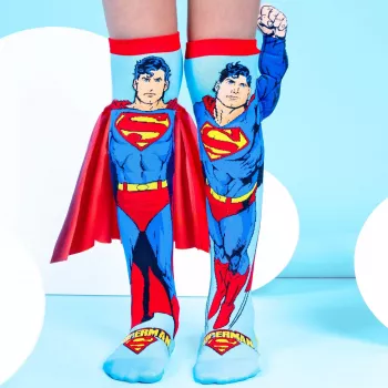 MADMIA Kinder Kniestrümpfe Socken Superman Umhang Arm 3D DC Comics / Ms001