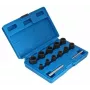 SATRA S-TS13X 13-teiliger Schraubenausdreher-Steckschlüsselsatz für beschädigte Schrauben und Muttern, metrisch 8-24 mm, Chrom-Vanadium-Stahl