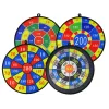 LEAN TOYS Spielset Dart 36 cm Schild mit Klettbällen