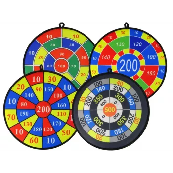 LEAN TOYS Spielset Dart 36 cm Schild mit Klettbällen