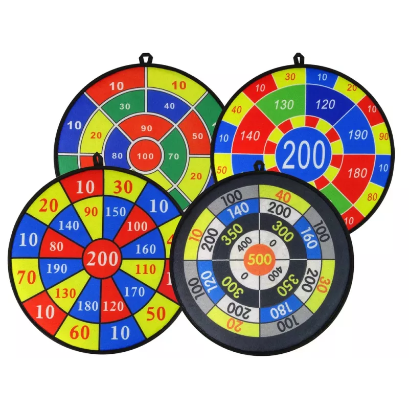 LEAN TOYS Spielset Dart 36 cm Schild mit Klettbällen