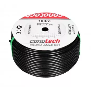 CONOTECH NS-557 Koaxialkabel NS113TRI HQ PE Gelgefüllt Schwarz 100m
