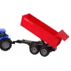 LEAN TOYS Traktor mit Anhänger Landwirtschaftliches Fahrzeug Bauernhof Blau
