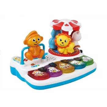 LEAN TOYS Buntes Klavier mit Tieren für Kleinkinder