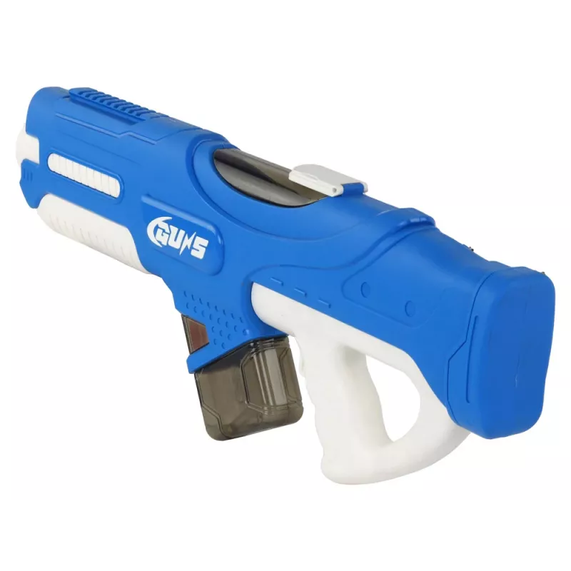 LEAN TOYS Große blaue Wasserpistole 750ml mit Schutzbrille
