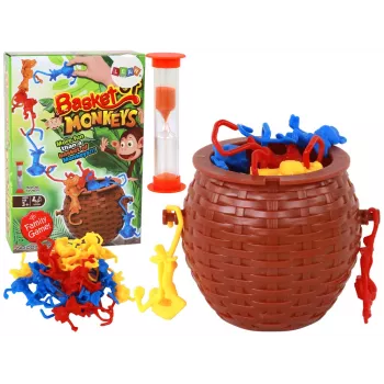 LEAN TOYS Korb voller Affen Fallende Affen Arcade-Spiel
