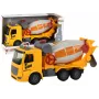 LEAN TOYS Betonmischer-LKW mit schwenkbarer Birne, Sound, Licht, Gelb, 1:16