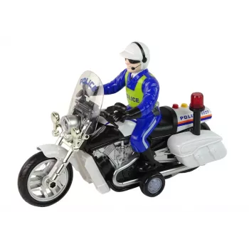 LEAN TOYS Polizei-Motorrad Motor Polizei Geräusche Lichter Polizeiauto