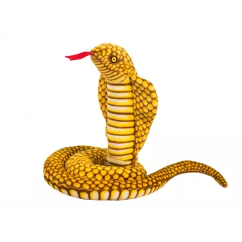 LEAN TOYS Plüsch-Maskottchen Schlange Königskobra Gelb 100 cm