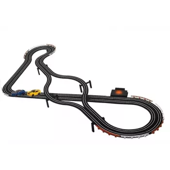 LEAN TOYS Rennstrecke 2 Autos Controller Slotcars