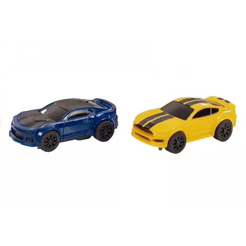 LEAN TOYS Rennstrecke 2 Autos Controller Slotcars