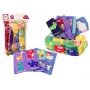 LEAN TOYS Weiche Taschentuchbox mit 6 Stoffen und 3 raschelnden bunten Tüchern
