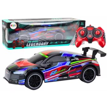 LEAN TOYS RC Sportwagen 1:10 25km/h Lichter Schwarz