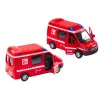 LEAN TOYS Feuerwehrauto 1:32 mit öffnenden Türen, Licht und Sound, Antrieb, Rot