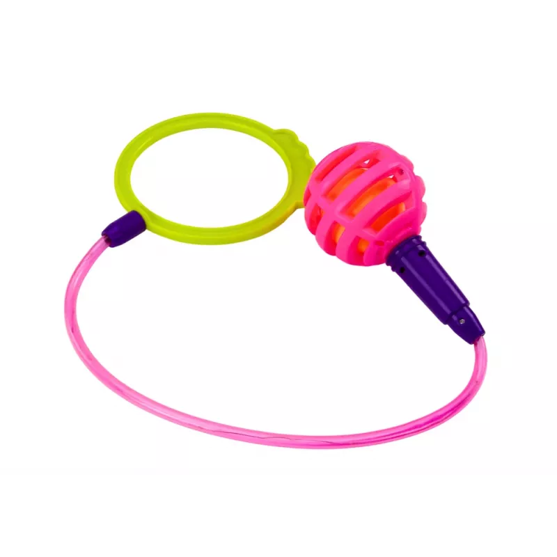 LEAN TOYS Skipper Hula Hop Springseil, Pink, LED