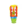 LEAN TOYS 18546 Sandspielzeug-Set mit großem Sandmühle, Eimer und bunten Formen – 7-teiliges Strand- und Sandkasten-Spielset für Kinder ab 12 Monaten