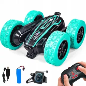 LEAN TOYS Twister Stunt Car Handgestensteuerung Fernbedienung Blau