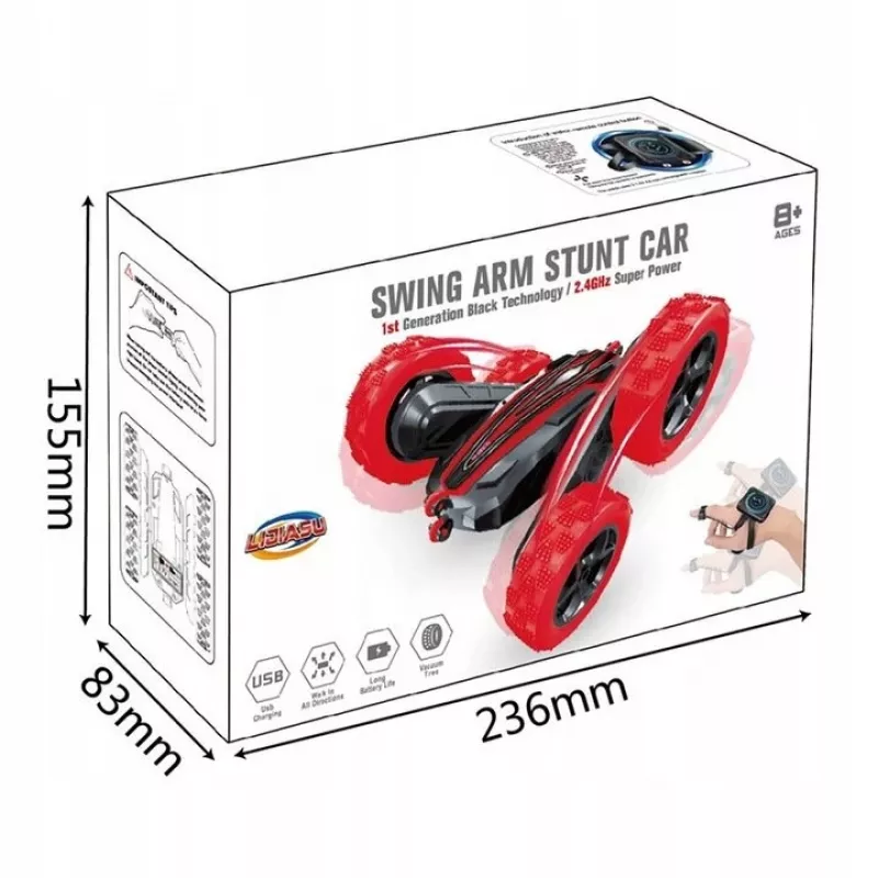 LEAN TOYS Twister Stunt Car Handgestensteuerung Fernbedienung Blau