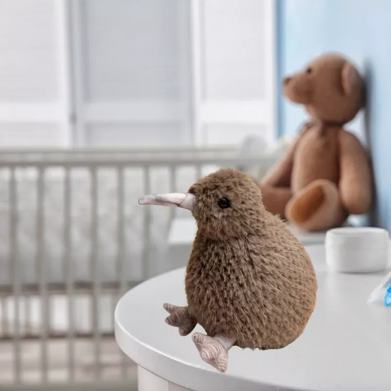 LEAN TOYS Plüsch Kiwi Vogel Plüschtier Maskottchen Kuscheltier Dunkelbraun 25cm