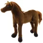 LEAN TOYS Plüschpferd Plüschtier Maskottchen Kuscheltier Dunkelbraun 40cm x 37cm