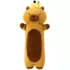 LEAN TOYS Plüsch-Wasserschwein-Maskottchen mit Obst-Langrollenkissen Braun 45cm