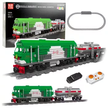 LEAN TOYS Bauklötze ferngesteuerter Panzer Zug RC 1090 Stk.