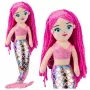 LEAN TOYS Plüsch Meerjungfrau Kuscheltier Holografischer Schwanz Rosa 48cm
