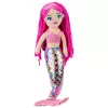 LEAN TOYS Plüsch Meerjungfrau Kuscheltier Holografischer Schwanz Rosa 48cm