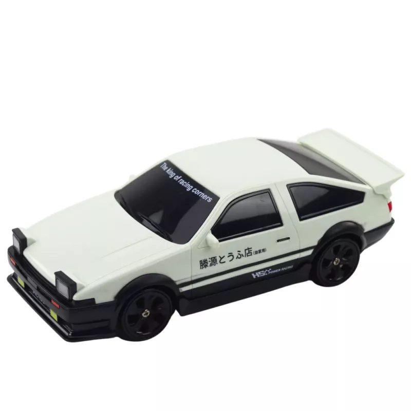 LEAN TOYS Drift-Sportwagen mit austauschbaren Rädern ferngesteuert RC 4WD Weiß