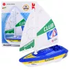 LEAN TOYS Segelboot Wasserboot batteriebetrieben Turbinenantrieb Blau
