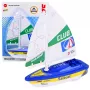LEAN TOYS Segelboot Wasserboot batteriebetrieben Turbinenantrieb Blau