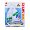 LEAN TOYS Segelboot Wasserboot batteriebetrieben Turbinenantrieb Blau