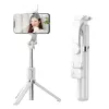 LEAN Selfie-Stick-Stativ mit Bluetooth-Fernbedienung und Handyhalterung ZS8 Weiß