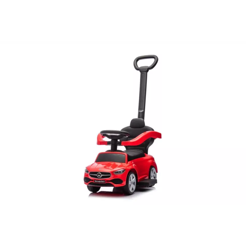 LEAN TOYS Rutschauto mit Schiebegriff Mercedes 3in1 Rot