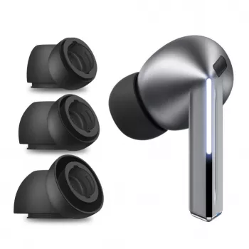 Tech-Protect Ohrpassstücke für Samsung Galaxy Buds 3 Pro in den Größen S / M / L – schwarz (3 Stk.)