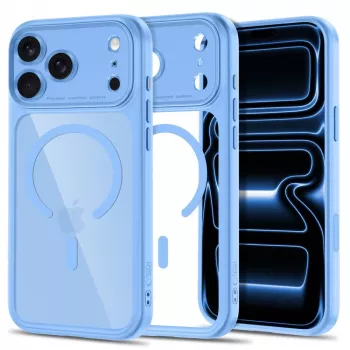 TECH-PROTECT MAGPEAK MAGSAFE CC IPHONE 17 PRO / 18 PRO HELLBLAU/TRANSPARENT