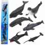 LEAN TOYS Mini-Figurenset Meerestiere Säugetiere Orca Foto Delfin 6-8cm 6Stk