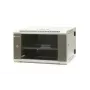 EMITER EM/AH6506 19 inch 6U Wandmontage-Netzwerkschrank, gehärtete Glastür, 600×550×370 mm, Schwarz