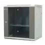 EMITER EM/AP6412 12U Wandmontage-Netzwerkschrank 600x450x635mm Glasfront Schwarz