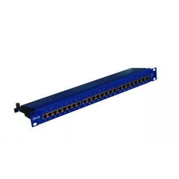 EMITERNET Panel 19, 24xRJ45 STP cat.6 (1U) mit Kabelmanagement, blau DCN/PPFA674EKS248C6